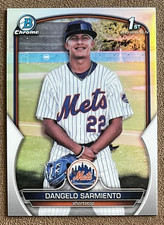 2023 Bowman Chrome Refractor /499 Dangelo Sarmiento #BCP-161 Mets Numbered RC