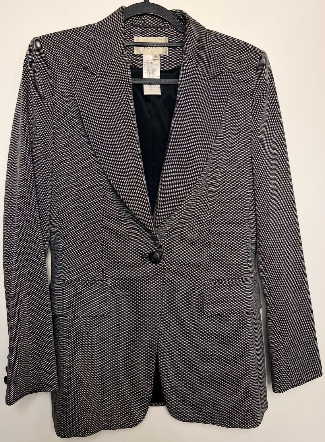 Vintage MONDI Grey Virgin Wool Blend Lined Smart Blazer Jacket Size 38