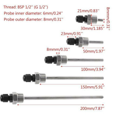 #ad #ad 30200mm Thermowell 304 Stainless Steel Maximum For Temperature of 250 for $11.13