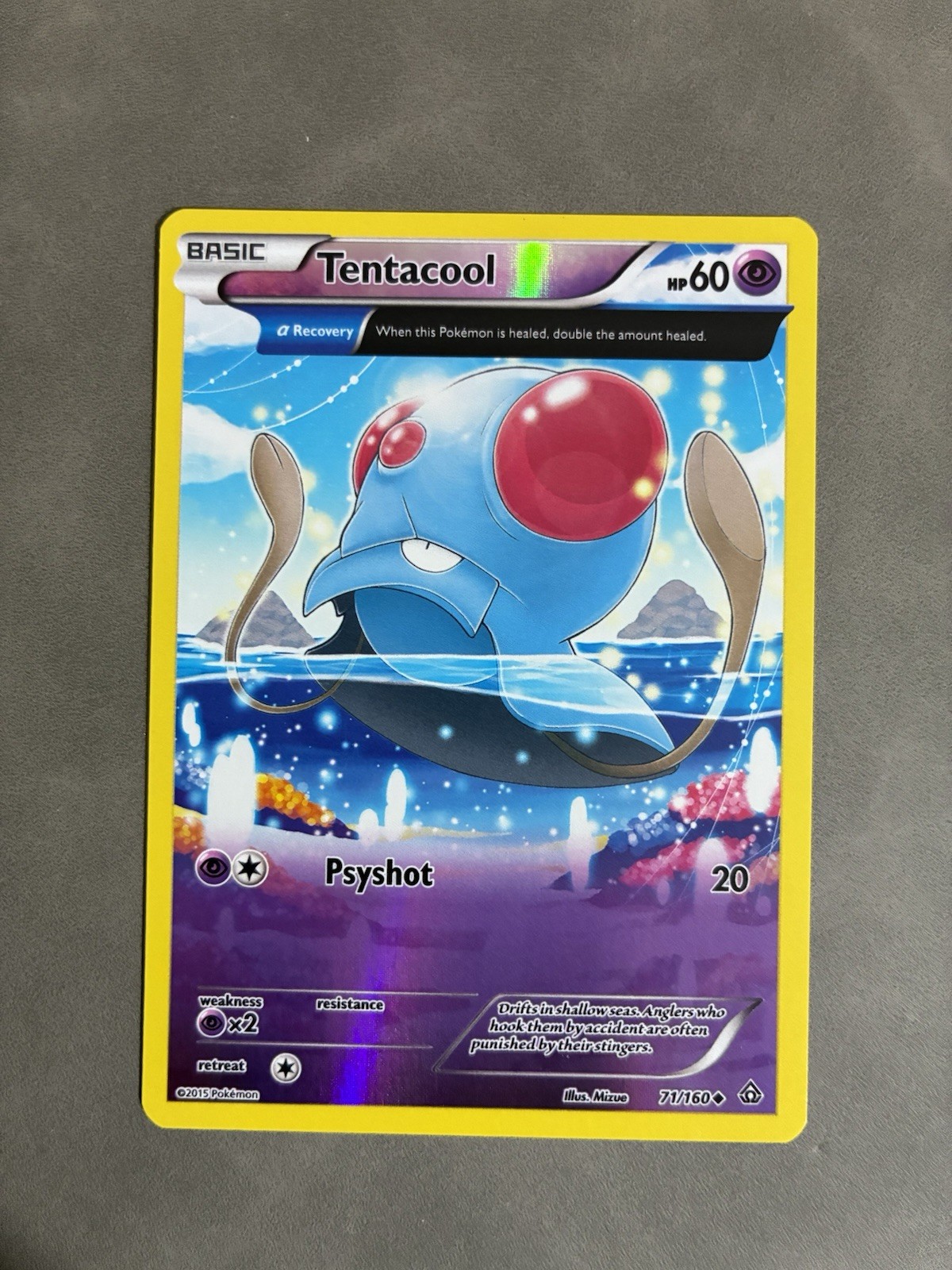 Pokemon - Tentacool - 71/160 - Uncommon - Reverse Holo - XY - Primal Clash - NM