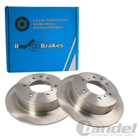 2X RAP Brakes Bremsscheiben 332Mm BelÜFtet Hinten Passend FüR Mitsubishi Pajero