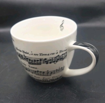 Konitz Germany 16oz Porcelain Sheet Music Coffee Mug Cup 