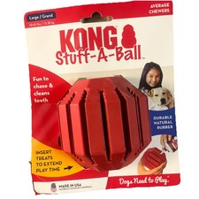KONG Stuff A Ball Lrg Durable Treat Dispensing Teeth Cleaning Dog Chew Toy 3.5"