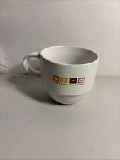 Dunkin' Donuts America Runs On Dunkin  “ON” Ceramic Stackable Coffee Cup Mug GUC
