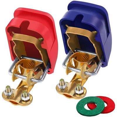 1 Pair of Battery Terminals 12 V Car Battery Pole Terminals Battery Clamp Qui...