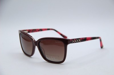 NEW NICOLE MILLER RYDER C03 BURGUNDY BLACK PURPLE AUTHENTIC SUNGLASSES 55-16