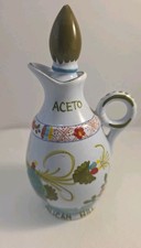 Dipinto A Mano Maestri Maiolicari Faenza Pottery Italian Olio Aceto Cruet