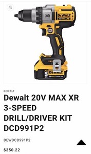 dewalt 20v max xr 3 Speed impact driver