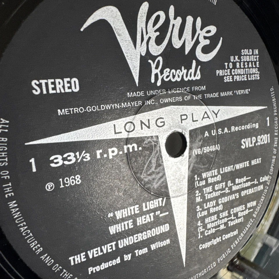 VELVET UNDERGROUND WHITE LIGHT WHITE HEAT VINYL LP VERVE UK STEREO SKULL COVER - Image 4 of 4