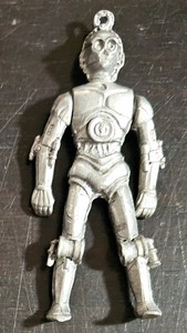 100% Vintage 1977 Star Wars C-3PO Pewter Necklace Pendant - From Mail In Offer