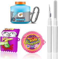 3Pack Cute Airpods 4 Case - 3D Cartoon Funny Food Design Silicone Cover Compatib