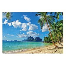 7x5ft Tropical Beach Backdrop - Seaside Island Photography for Events Parties