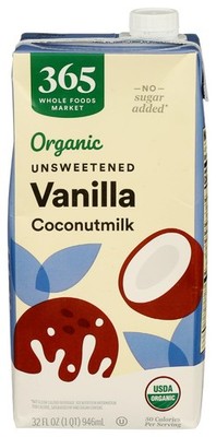 365 by Whole Foods Market, Organic Coconut Milk, Vanilla 32 Fl Oz (Pack of 1)
