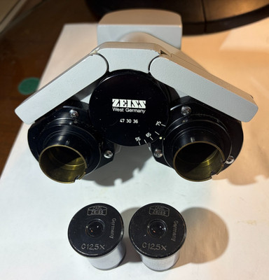 Carl Zeiss 47 30 36 Premium Binocular Microscope Head + C12.5X Eyepiece Pair