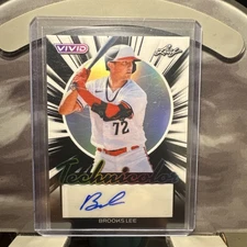 2024 Leaf Vivid Technicolor White Auto Brooks Lee # 3/5 🔥