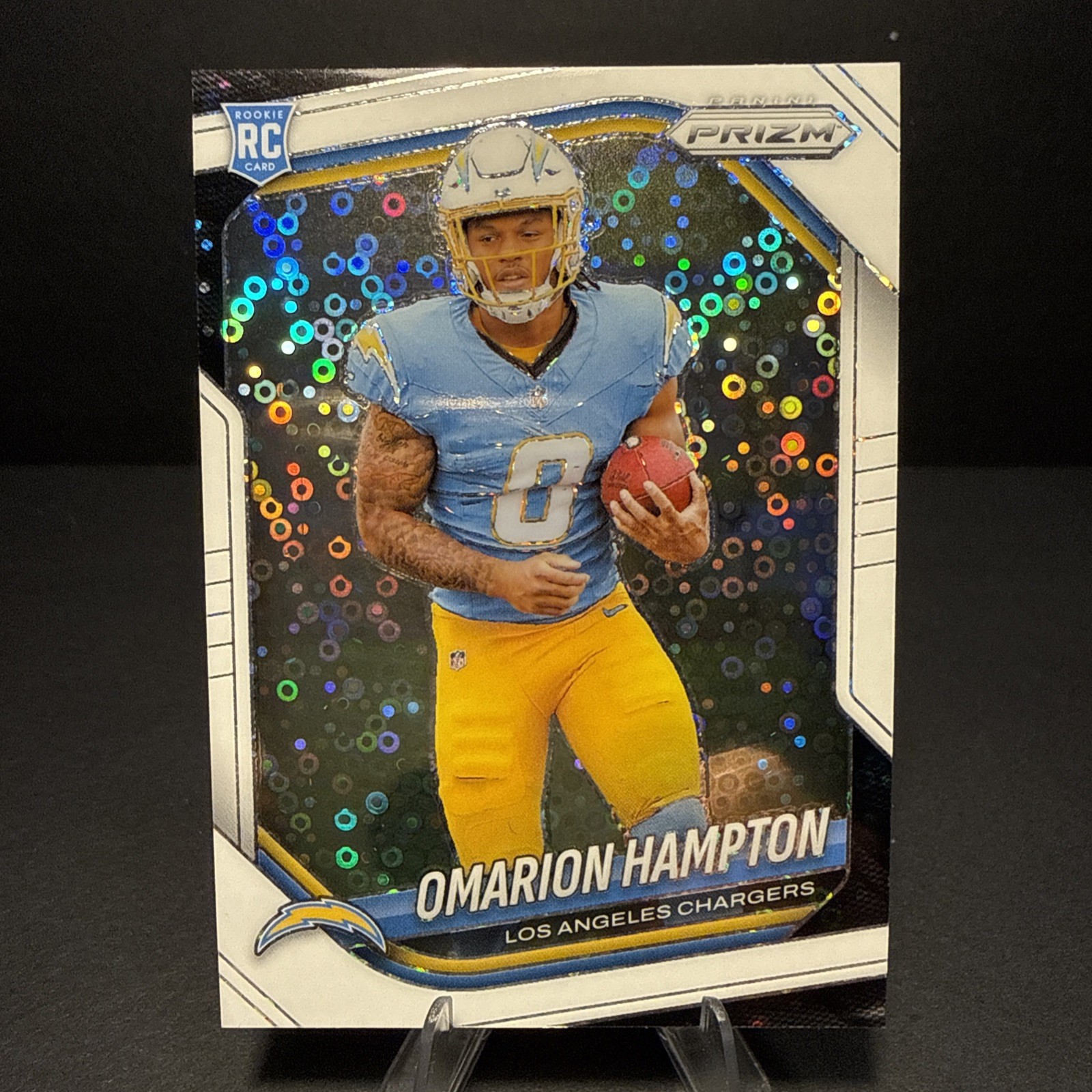 2025 Panini Prizm - Rookies Omarion Hampton #355 White Disco Prizm (RC)
