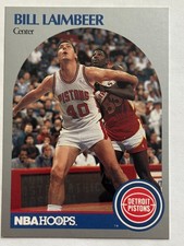 1990-91 NBA Hoops #108 Bill Laimbeer Detroit Pistons