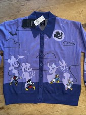 Disney Mickey Friends Halloween Parade Glow-in-The-Dark Cardigan Sweater Medium