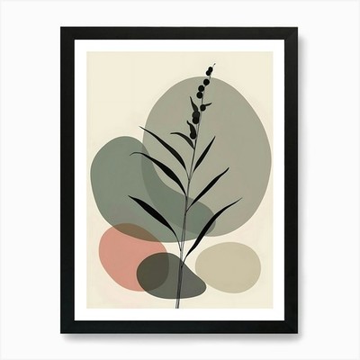 Organische botanische Komposition in Mi gerahmtes Wandbild Poster Leinwanddruck Bild