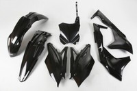 Ufo Kunststoffverkleidung Kit Carene FüR Kawasaki KXF 250 2017 Ufo Plast Schwarz