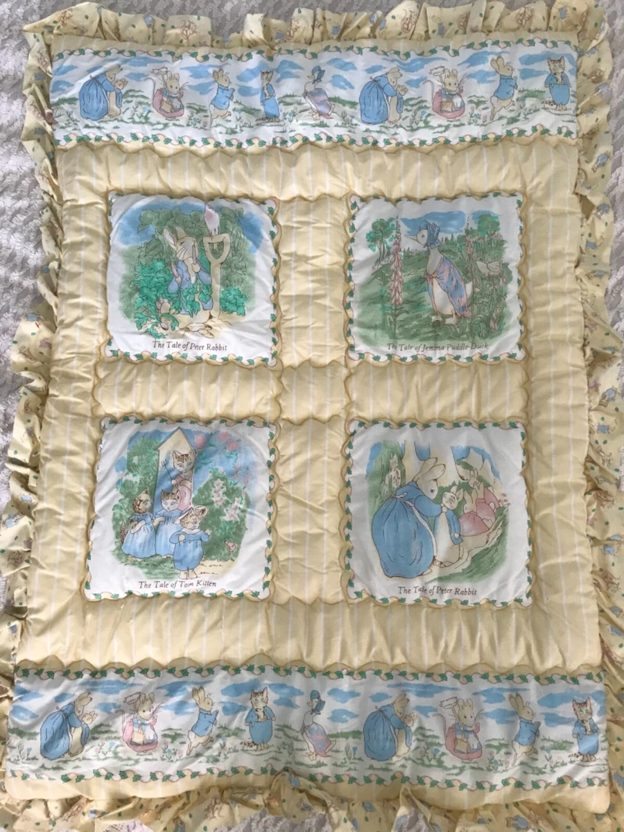Vintage Quiltex Beatrix Potter Peter Rabbit Baby Blanket