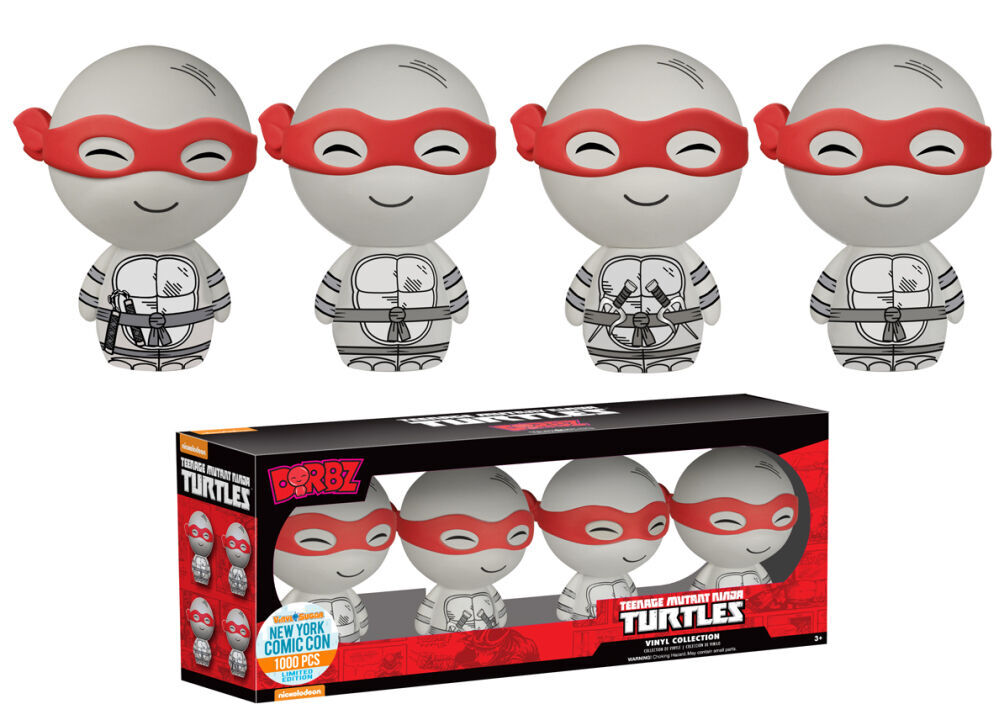 Funko Pop! DORBZ - TMNT 4 Pack (Tortues Ninja) - Exclusivité NY Comic Con - Figurines En Boîte (État TB)