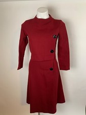 NEW MaryCrafts Retro Vintage Inspired Combo Dress Deep Red 0