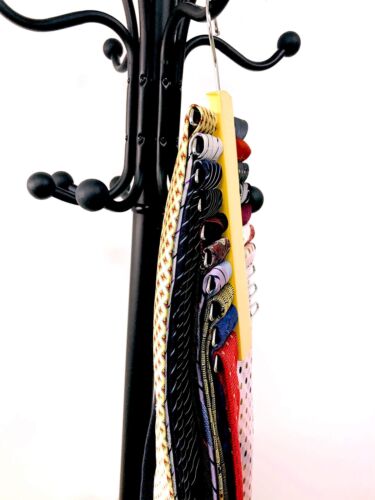 360° Rotating Belt Hanger Organizer Wood Tie Hangers with Hooks fro Closet - Picture 7 of 7