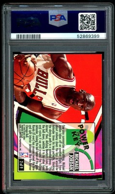Michael Jordan 1993-94 Fleer Ultra Power in the Key Insert #2 PSA 