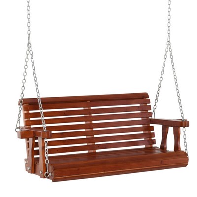 2 Seater Outdoor Patio Swing Chair-Brown ( Amazon Shipping)（ Prohibited by WalMa