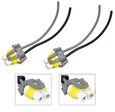 Wire Pigtail Female Ceramic C 880 Fog Light Two Harness Bulb Socket Connector OE