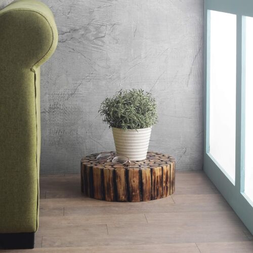 Handmade Wooden Round Shape Stool Natural Wood Logs Smooth Finish for for Kitche - Picture 6 of 16