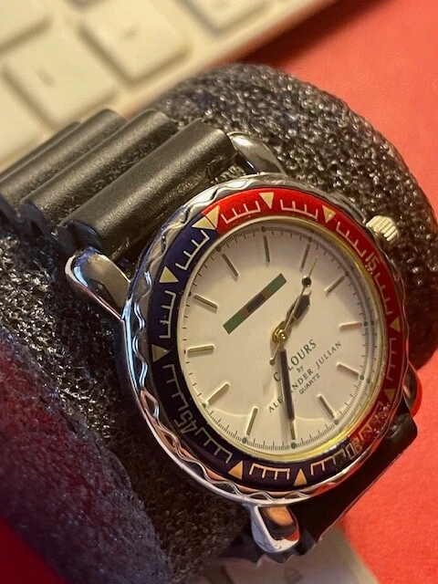 Alexander Julian Colours sport watch..Quartz-.water to 30 atm RED/WHITE/BLUE OK - Image 2 of 3