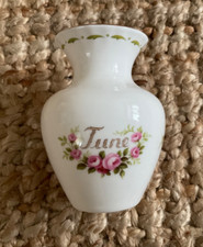 Royal Albert Flower of the Month June Roses Bone China Small Posy Bud Vase
