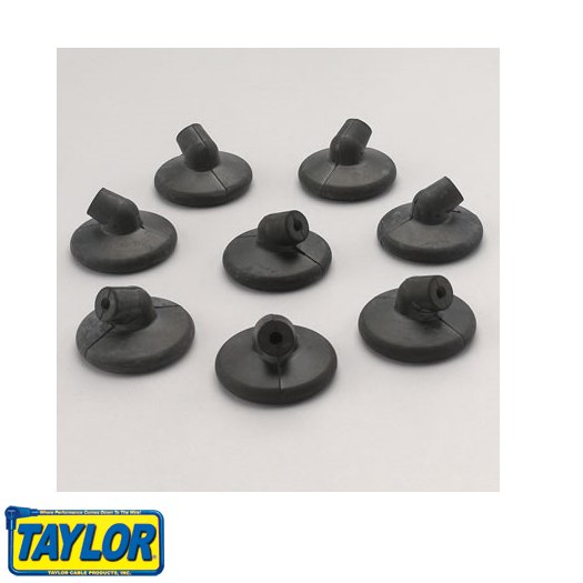 Taylor Cable 44300 Hemi Tube Well Cover ( Black Rubber ) - Set of 8