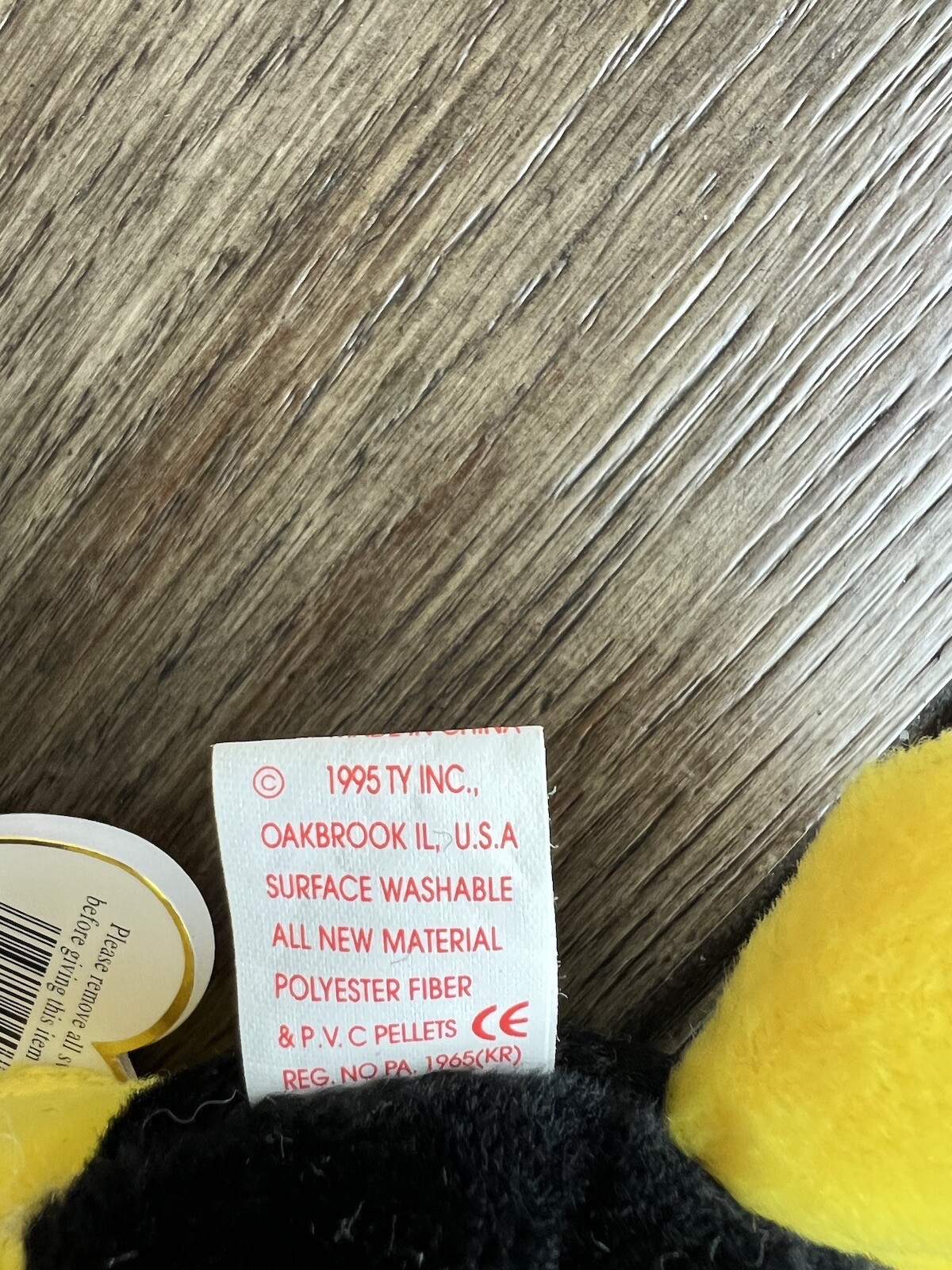 TY Beanie Baby 1995 Bubbles W/ Tag Errors Mint Condition PVC pellets