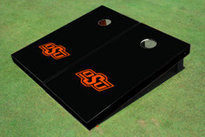 Oklahoma State University Black Matching Solid Cornhole Boards