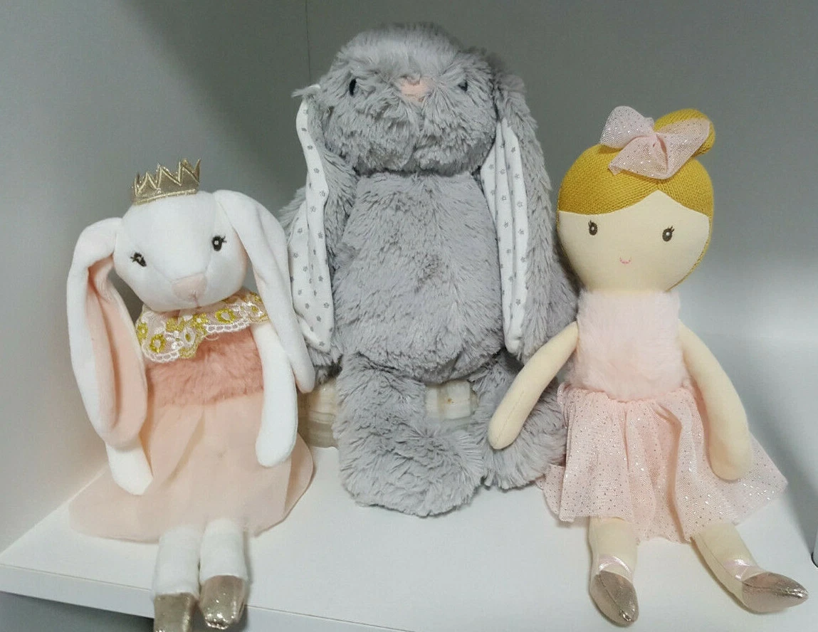 MY 1st YEARS Ballerina Rag Doll Grey Bunny Rabbit Princess Bunny