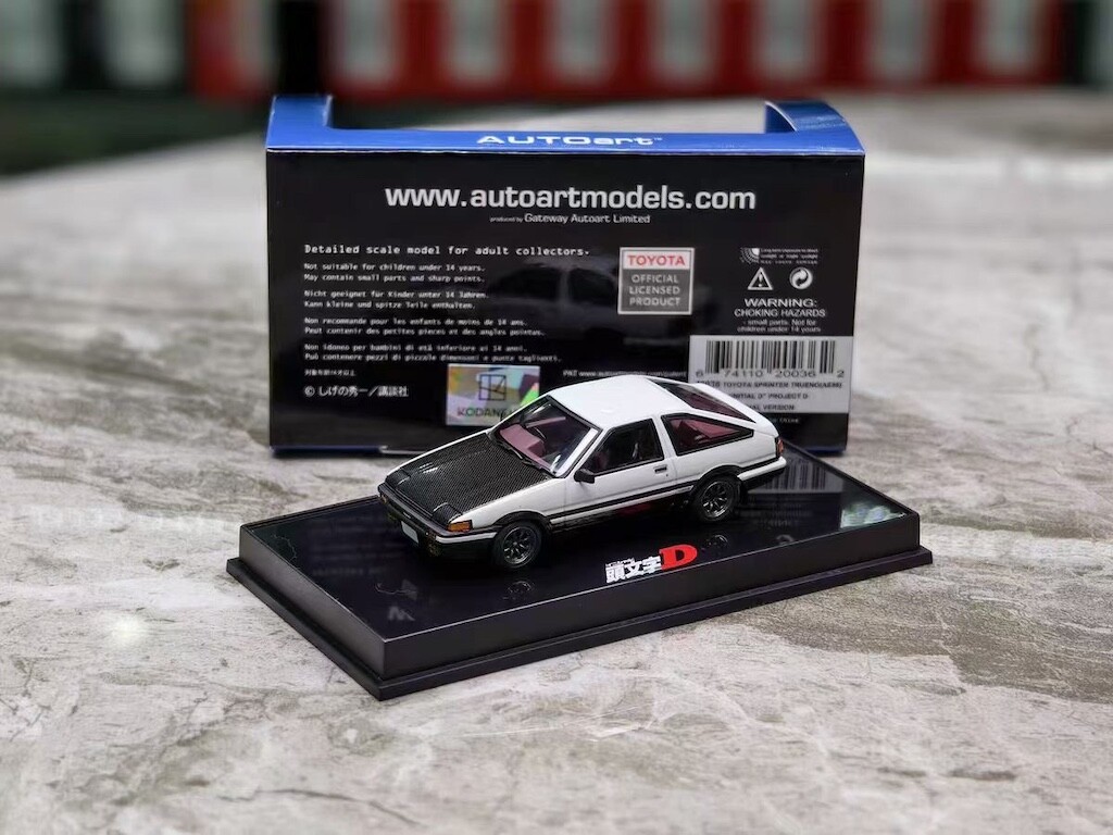 ED AUTOart 1:64 JDM Carbon Hood AE86 SPRINTER TRUENO Initial D
