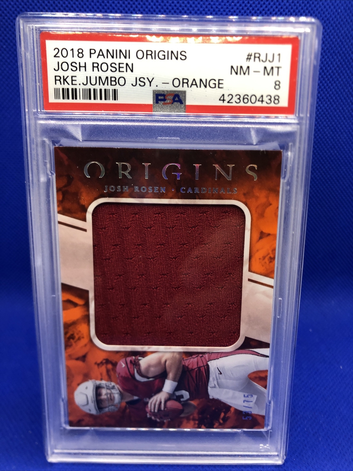 Josh Rosen Panini Origins Rookie Jumbo Jersey #RJJ1 Orange