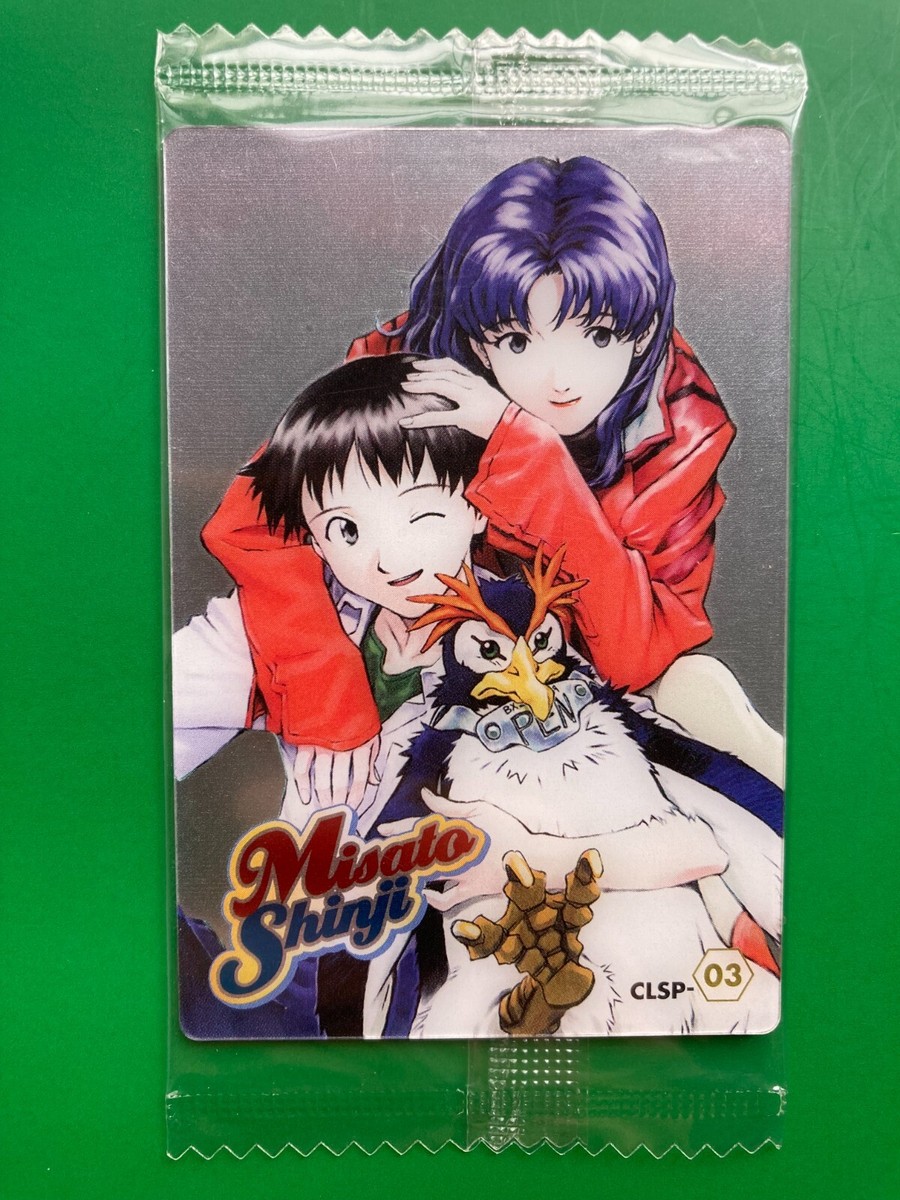 SHINJI MISATO PEN PEN Evangelion Rare Wafer Card TCG Japanese
