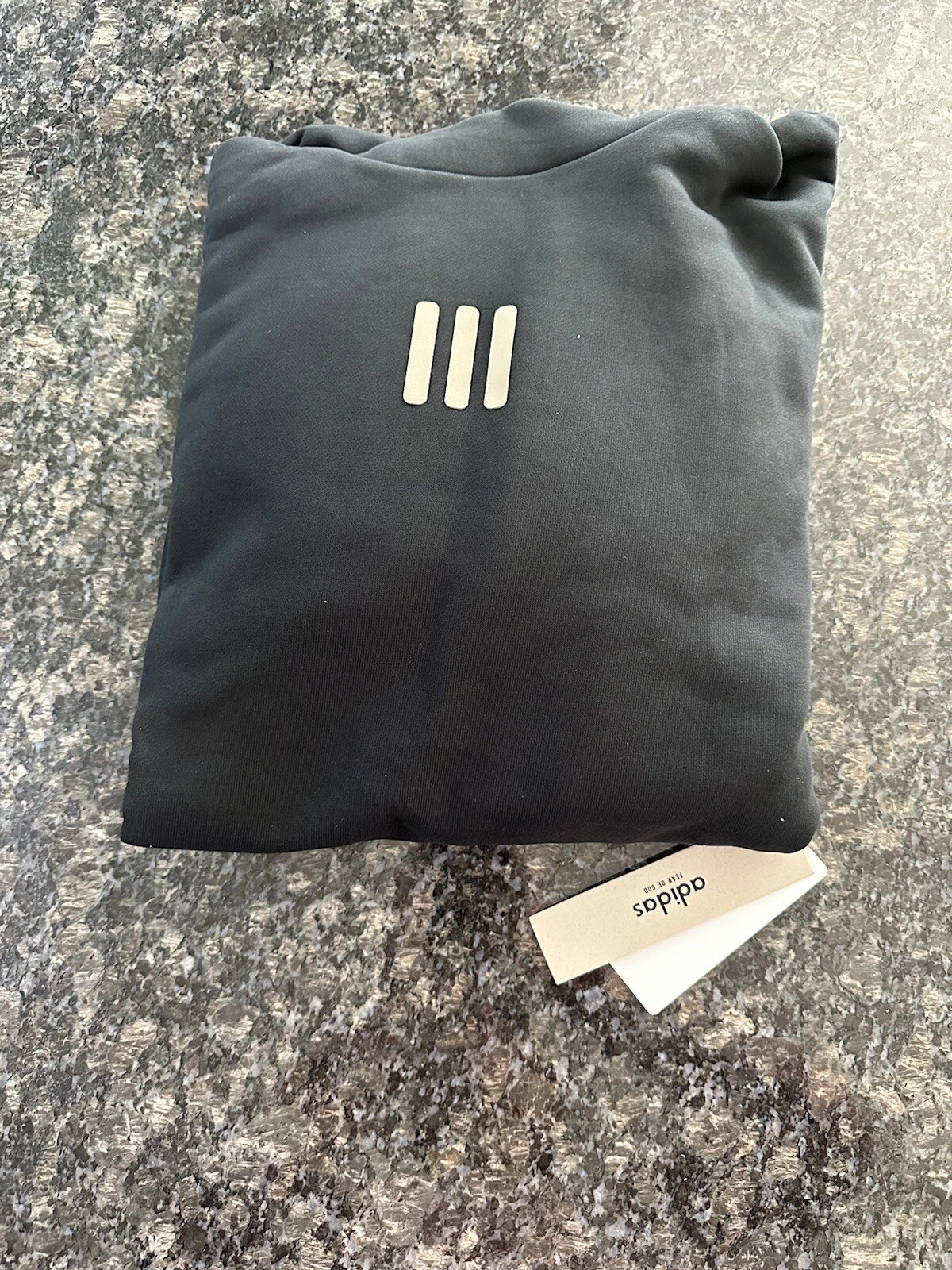 ADIDAS X Fear Of God felpa con cappuccio atletica in pile da uomo taglia XS & XL. Nero IW8925