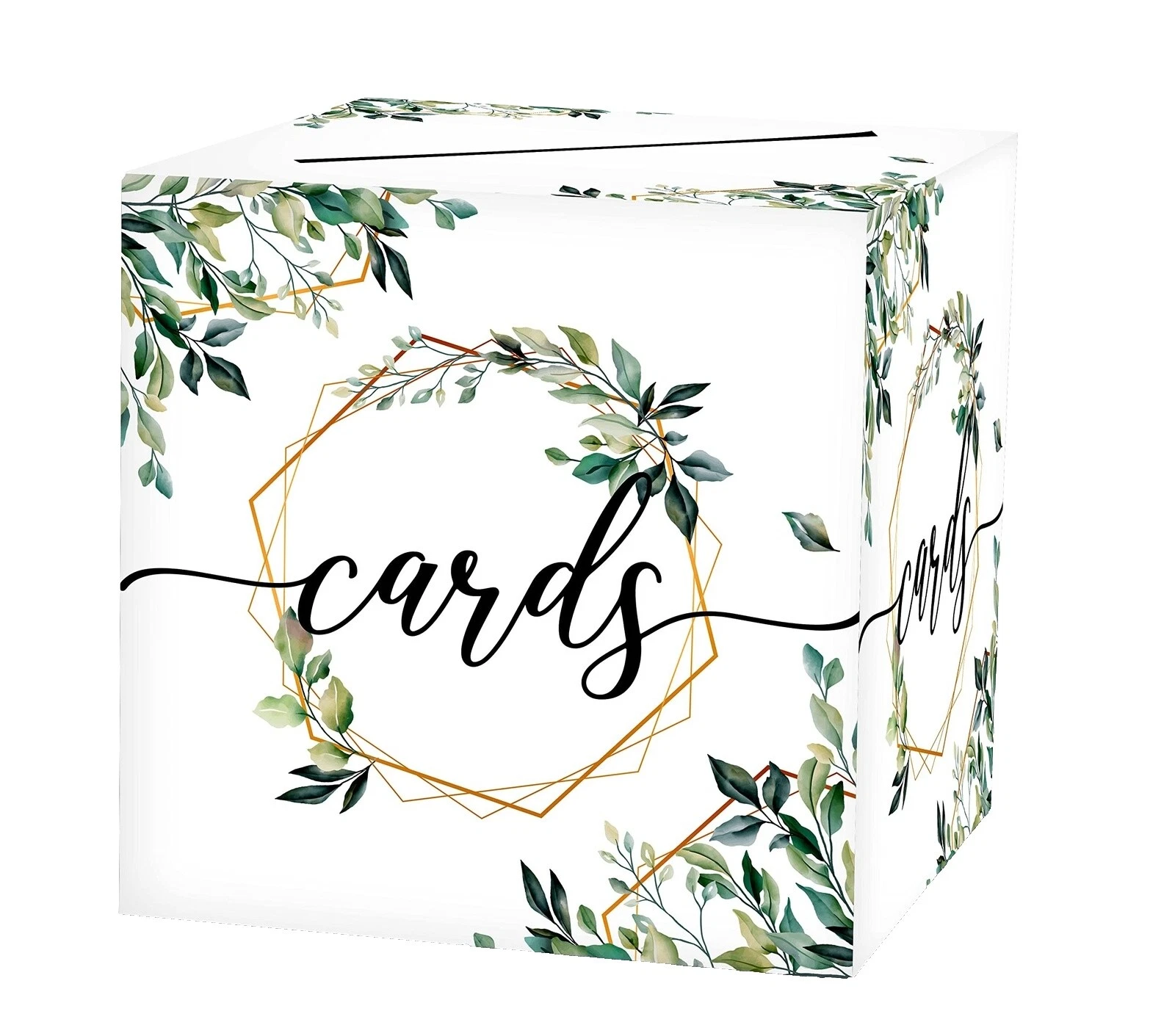 Cajas de tarjeta de boda de papel y deseando pozos