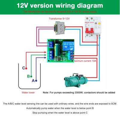 DC 5V/12V Water Level Automatic Controller Liquid Sensor Switch Relay Board