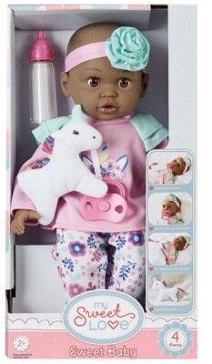 NEW My Sweet Love Sweet Baby Doll Toy Set, 4 Pieces Bebe 