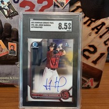2022 Jorge Barrosa Bowman Chrome 1st RC AUTO CPA-JBA SGC 8.5 Mint!