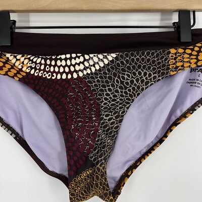Prana Ramba Hipster Bikini Bottom Size Large Womens Brown Pink