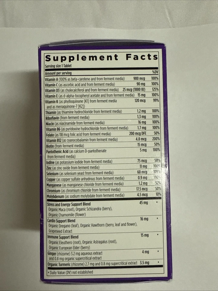 Nuevo suplemento dietético multivitamínico Chapter One Every Man's 30 tabletas vegetales 3/26 Foto 2 de 4