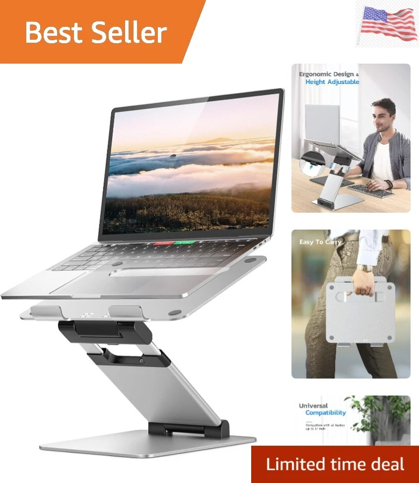 Laptop Stand, Ergonomic Sit to Stand Laptop Holder Convertor, Adjustable Heig...