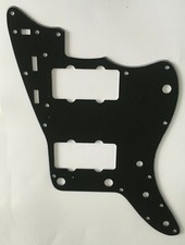 Guitar Parts Electric Guitar Pickguard for Fender US Jazzmaster Style,3Ply Black